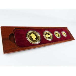 Four fine gold coins the Australian nugget 1987. A collection…