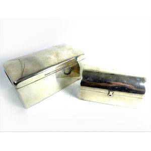Stirling silver boxes large cigarette box by S Blanckensee &…