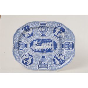 Spode, large Greek pattern well and tree meat dish, early 19th&hellip;