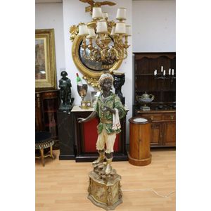 Good quality Italian Blackamoor figure candelabrum, 213 cm high