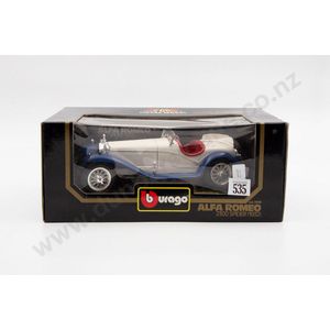 Boxed as new Burago 1:18 scale Alfa Romeo 2300 spider 1932