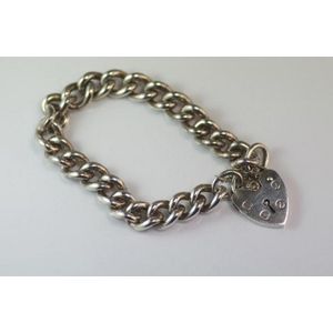 Heart Clasp Silver Bracelet - 53g - Bracelets/Bangles - Jewellery