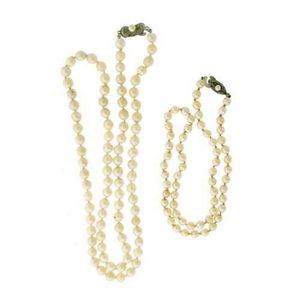 Vintage Cultured Pearl Double Strand Necklace - Necklace/Chain - Jewellery