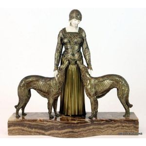 A Demetre Chiparus bronze and ivory figural group 'Les Amis de…