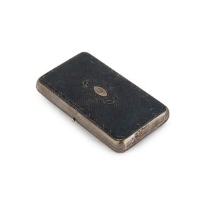 A Russian silver and niello cigar case with gilt wash interior,…
