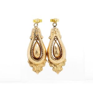 Victorian Etruscan gold drop earrings with matched posts,Approx&hellip;
