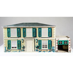 Lundby six room two story dolls house with garage and original…