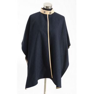 Louis Vuitton Hooded Wrap Cape Coat In Wool And Silk With Fringe