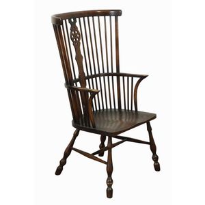 Windsor armchair, late 19th century in oak. Spindleback with&hellip;