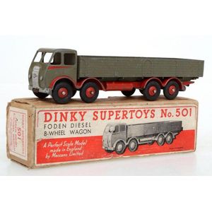 Dinky 501 Foden diesel 8-wheeled wagon, 1ST type with dark grey…