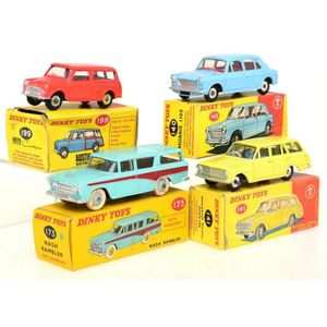 Four boxed Dinky models, including no. 140 Morris 1100, no. 141…