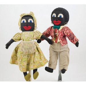 Two early 20th century handmade Golly's all cloth with original…