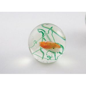 20th century Italian glass dump with encased fish and weed