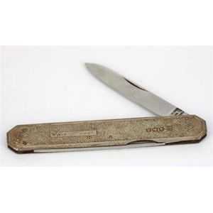 A silver pocket knife, machine turned detail; Thomas turner &…