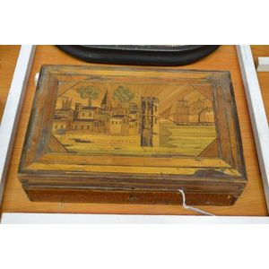 French POW Straw Work Box with Church and Ship - Ephemera - Militaria ...