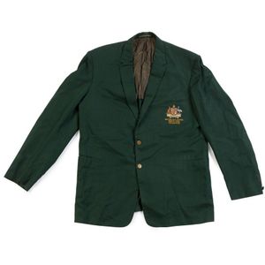 Warwick Selvey's 1962 Commonwealth Games Blazer, green nylon,…