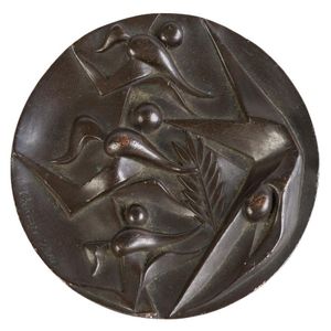 1964 Tokyo Participation Medal, in copper, designed by Taro…