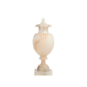 An Italian alabaster urn form lamp, by Rossi, second half 20th…