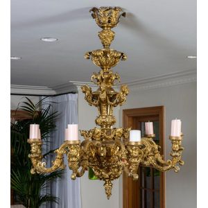 An extravagant Renaissance Revival ormolu chandelier, 19th…