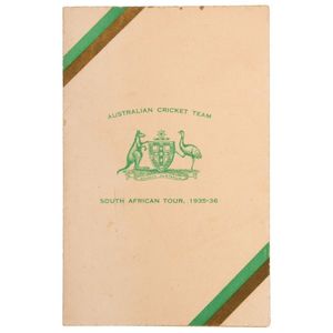 Australian Cricket Team 1935-36 South Africa Tour Christmas Card ...