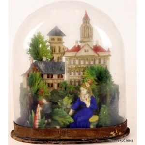 A figural diorama, early 20th century, the moulded and painted…