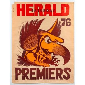 Hawthorn: 1976 original Weg Premiership poster; small faults ...