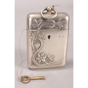 Unusual Russian travelling silver money box and and key marked,…