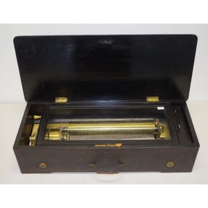Mid 19th century Swiss music box for restoration, 56 cm wide,…