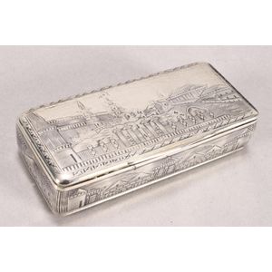 Russian Silver Engraved Niello Snuff Box, Moscow 1822 - Russian works ...