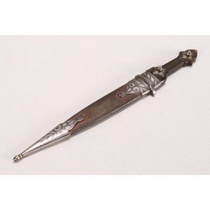 Russian Caucasian niello & silver dagger, 19th century,…