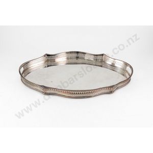 Silver plated drinks tray, of quatrefoil outline with gadrooned…