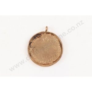 New Zealand Colonial 9ct gold railway Pass medallion, to…