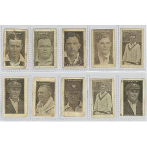 1924-25 Allens 'Cricketers', part set (8/42 + 2 spares). Fair/G.…