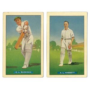 1938 Hoadleys Chocolates 'Test Cricketers', medium size, almost…