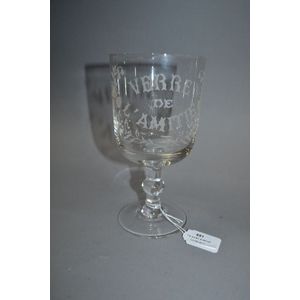 Antique French Souvenir Glass, 21cm High - Souvenir Ware - Memorabilia