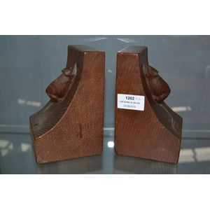 Good Pair of original bookends Robert 'Mouseman' Thompson…