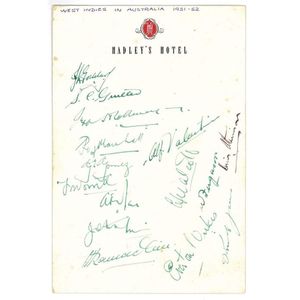 1951-52 West Indies Team to Australia, autograph page with 15&hellip;