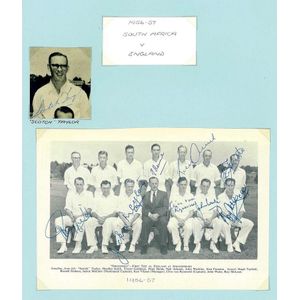 South Africa: 1956-57 team picture with 8 signatures, 1960 team…