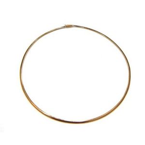 9ct Rose Gold Omega Collar Necklace, 45cm Length - Necklace/Chain ...