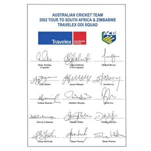 2002 Australian Tour to South Africa & Zimbabwe (Odi Squad),…