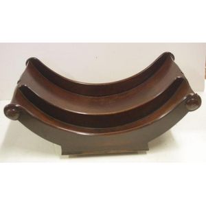 Antique mahogany cheese coaster, width 42 cm approx