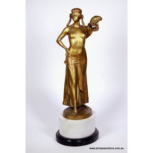 Bronze Salome Figurine by Leibert - Figures/Groups - Sculpture/Statuary