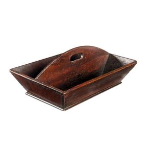 An Australian cedar cutlery tray, 19th century, 17 cm high, 44…