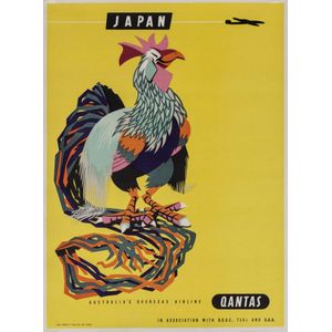 Travel - Airlines: Qantas 1960s travel poster…