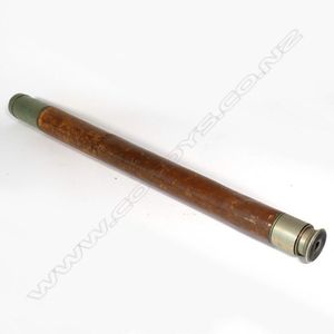 A single draw telescope by Ross of London, long leather bound…