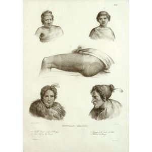 Louis de Sainson, 'Nouvelle-Zelande' (14 Maori portraits and a…
