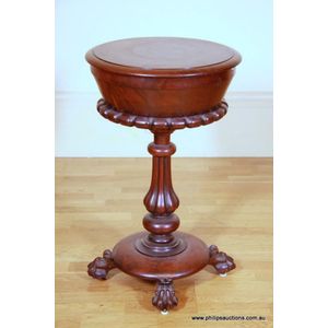 A William IV mahogany work table, early 19th century, the…