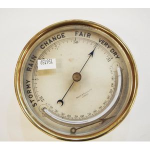 Vintage Short & Mason brass cased barometer diameter 13.5 cm,…