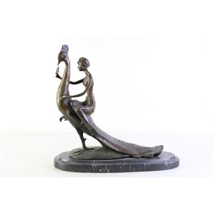 Bronze on marble, after Chiparus Art Deco figure of a lady…