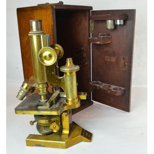 R & J Beck London brass microscope c.1895 signed R.& J. Beck,…